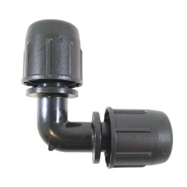 Kolano PP 90° do rury LDPE zacisk / zacisk 20mm x 20mm