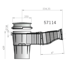 Skimmer ABS 17,5ltr 6˚