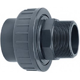 PVC-U Dwuzłączka wcisk / gwint zewnętrzny VDL 50 x 1½”
