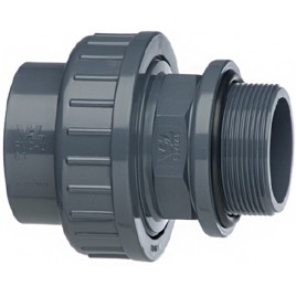 PVC-U Dwuzłączka wcisk / gwint zewnętrzny VDL 40 x 1¼”