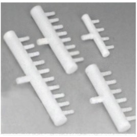 Rozdzielacz powietrza na 6 wyjść plastikowy (wlot 9mm wyjścia 4mm) 