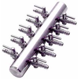 Rozdzielacz powietrza na 18 wyjść do węża 4 mm (1x18mm -> 18x4mm)