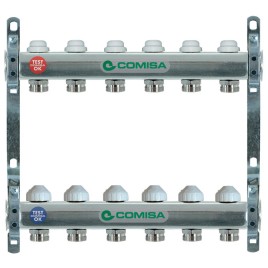 Kolektor dystrybucyjny 1" COMISA 9 zawory połączenie ¾" EUROCONE