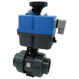 PVC-U Zawór kulowy z napędem elektrycznym BK1 24-240V Effast, 110 mm