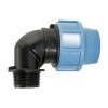 Kolano zaciskowe PP 90° do rury PE zacisk 25mm x ½" gwint zewnętrzny, UNIDELTA