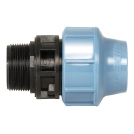 Adapter zaciskowy PP do rury PE zacisk / gwint zewnętrzny 32mm x 1", UNIDELTA